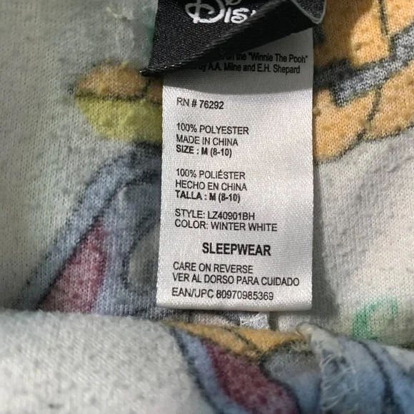 Disney Whinny the Pooh Eeyore Halloween joggers women's size medium - Picture 4 of 4